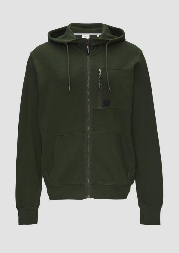 s.Oliver Weiche Sweatshirt-Jacke mit Kapuze