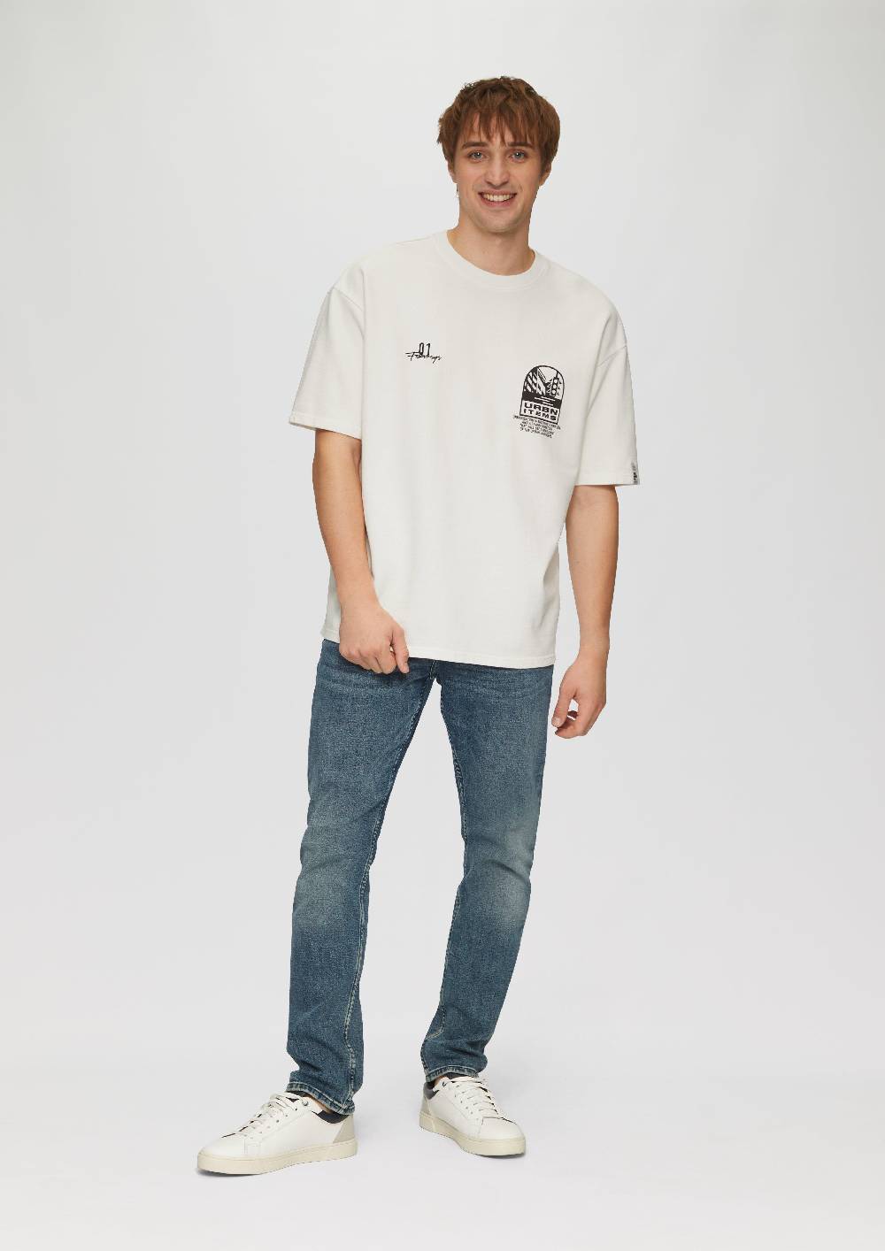 s.Oliver Sweatshirt im Loose Fit mit Front- und Rückenprint Sonderangebot
