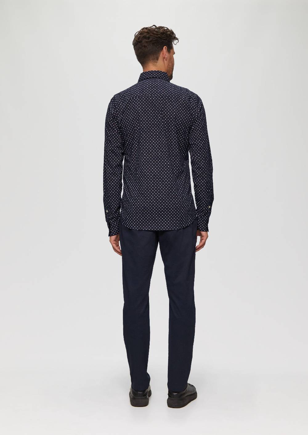 s.Oliver Slim Fit: Gemustertes Hemd aus Baumwollmix Versandkostenfrei