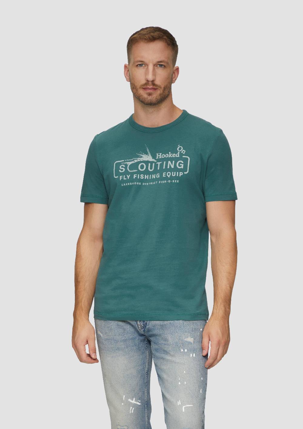s.Oliver Baumwollshirt mit Frontprint Saisonschlussverkauf