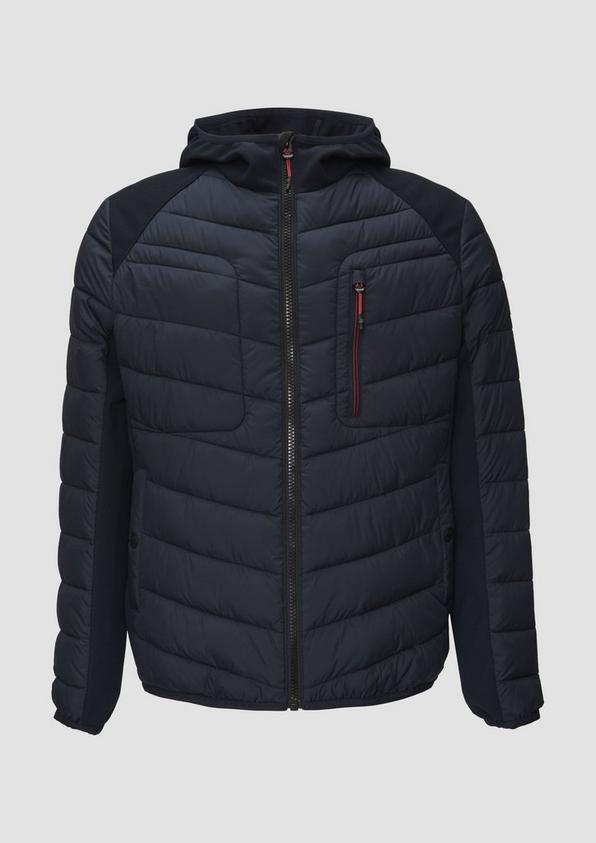 s.Oliver Pufferjacke im Fabricmix mit Kontrast-Details