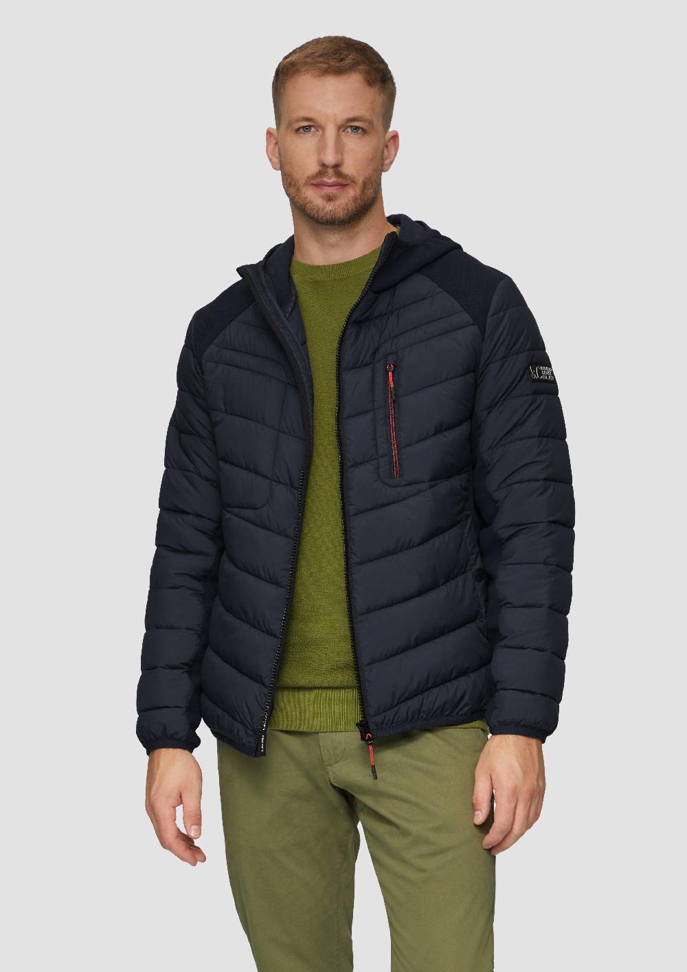s.Oliver Pufferjacke im Fabricmix mit Kontrast-Details Cyber Monday