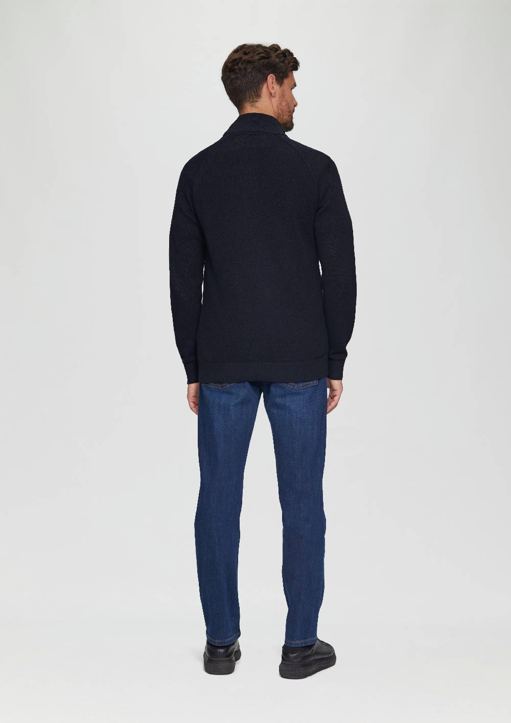 s.Oliver Strickpullover mit Troyer-Kragen und Strukturmix Valentinstagsangebot