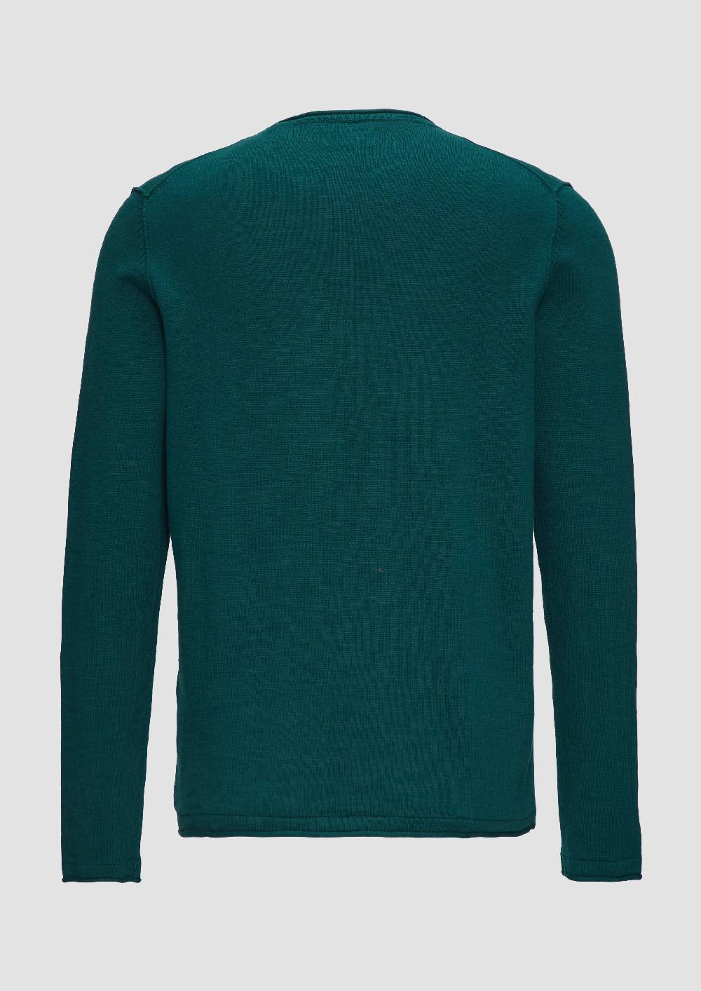 s.Oliver Strickpullover mit Flammgarnstruktur und Rollsaum-Details Heißer Verkauf