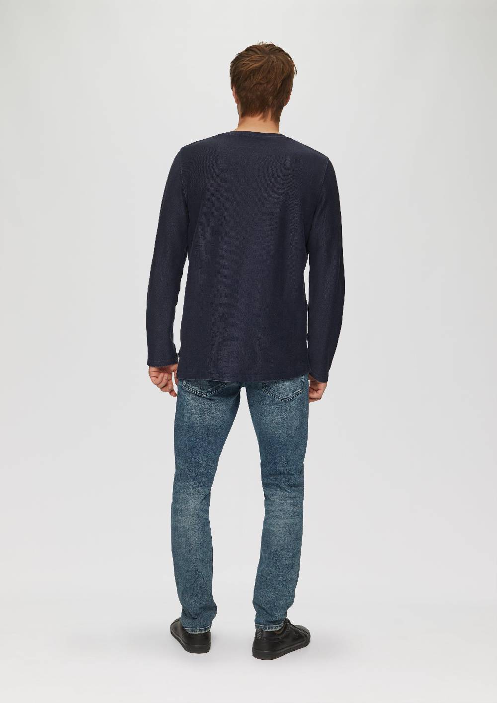 s.Oliver Longsleeve aus Strukturware mit Garment Dye Neueste Mode