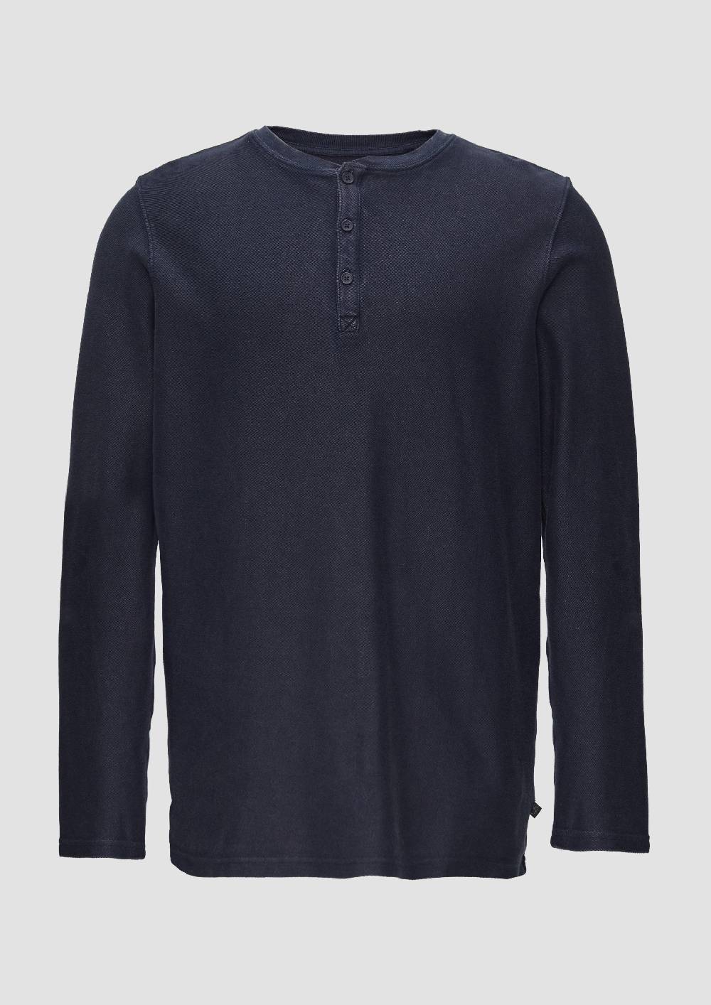 s.Oliver Longsleeve aus Strukturware mit Garment Dye Neueste Mode