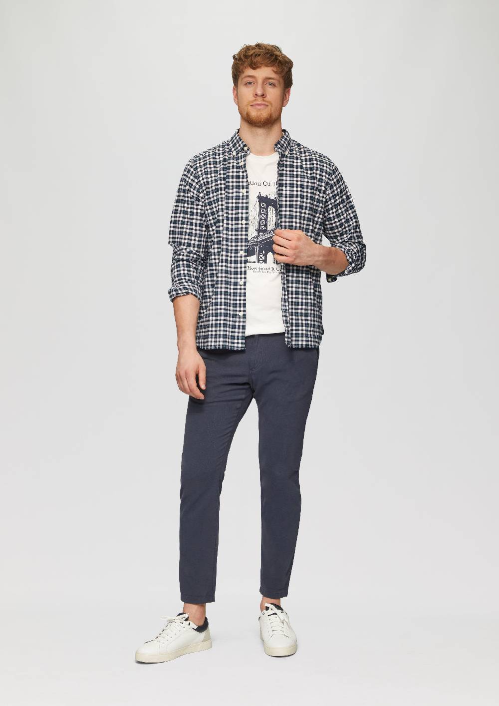 s.Oliver Regular Fit: Strukturierte Chino aus Baumwollstretch Riesige Ersparnisse