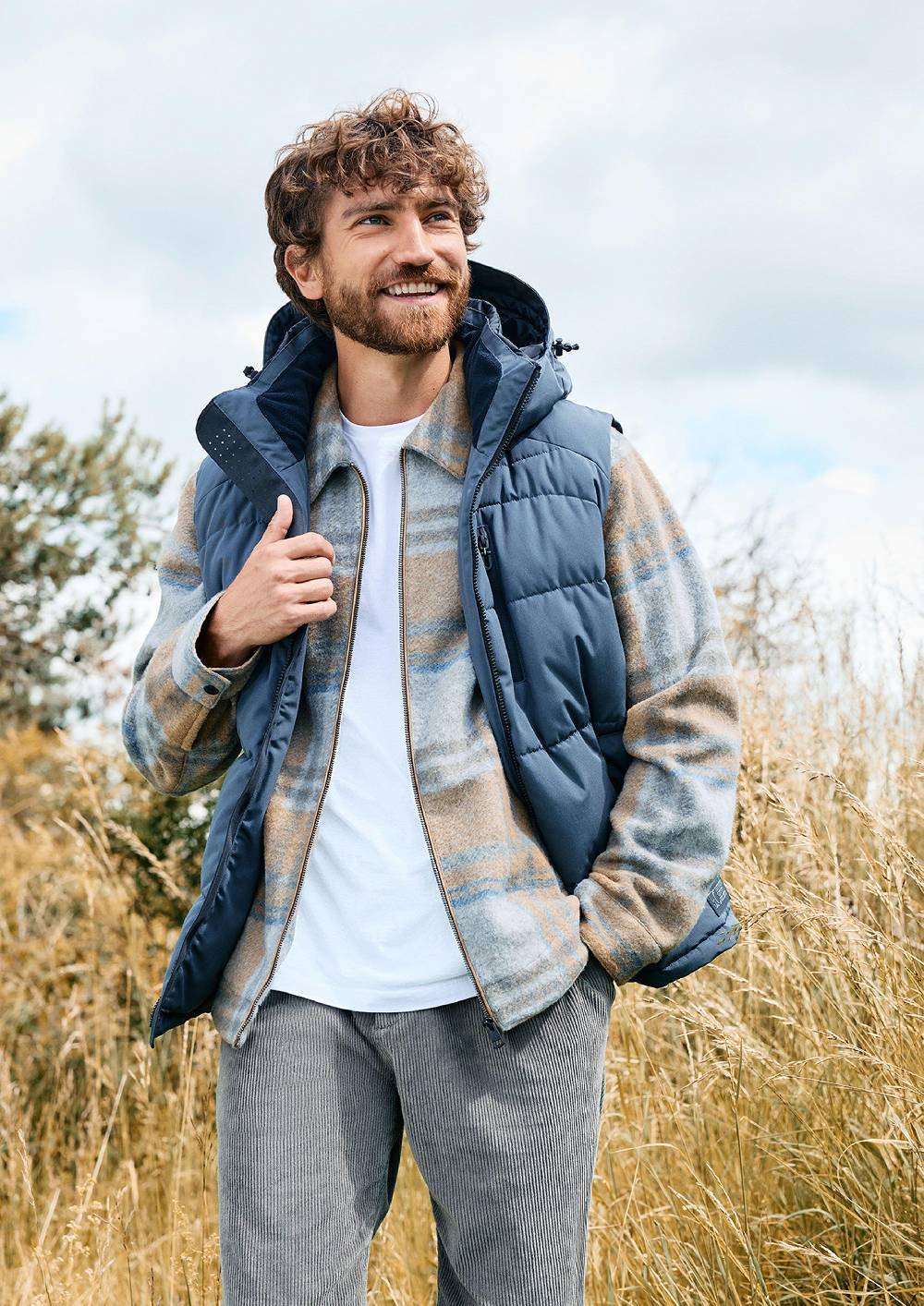 s.Oliver Karierte Hemdjacke aus Wollmix Kostenlose Rückgabe