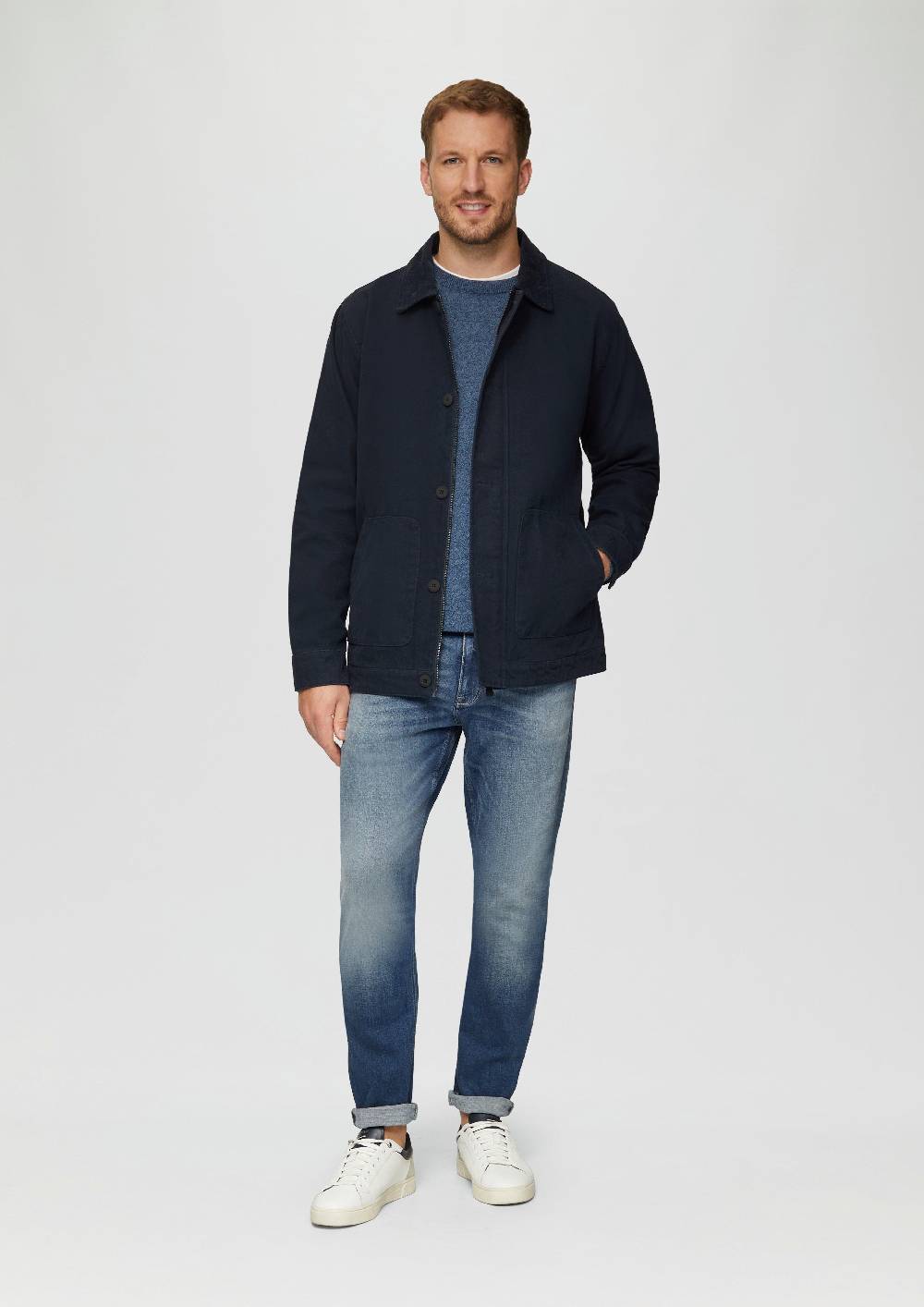 s.Oliver Canvas-Jacke mit Cordkragen Letzte 3 Tage