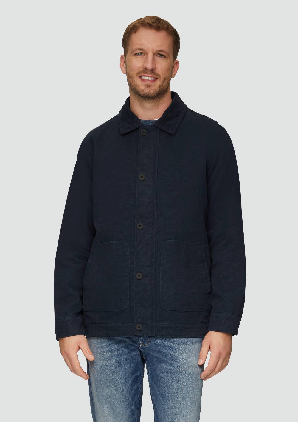 s.Oliver Canvas-Jacke mit Cordkragen Letzte 3 Tage