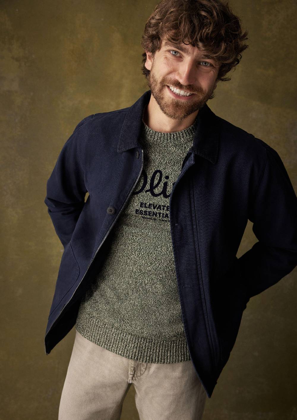 s.Oliver Canvas-Jacke mit Cordkragen Letzte 3 Tage