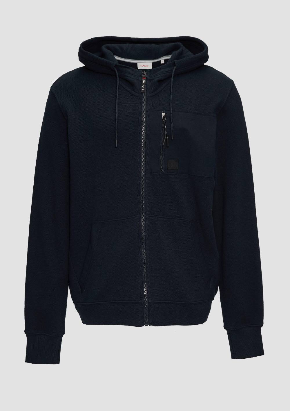 s.Oliver Weiche Sweatshirt-Jacke mit Kapuze Neueste Stile