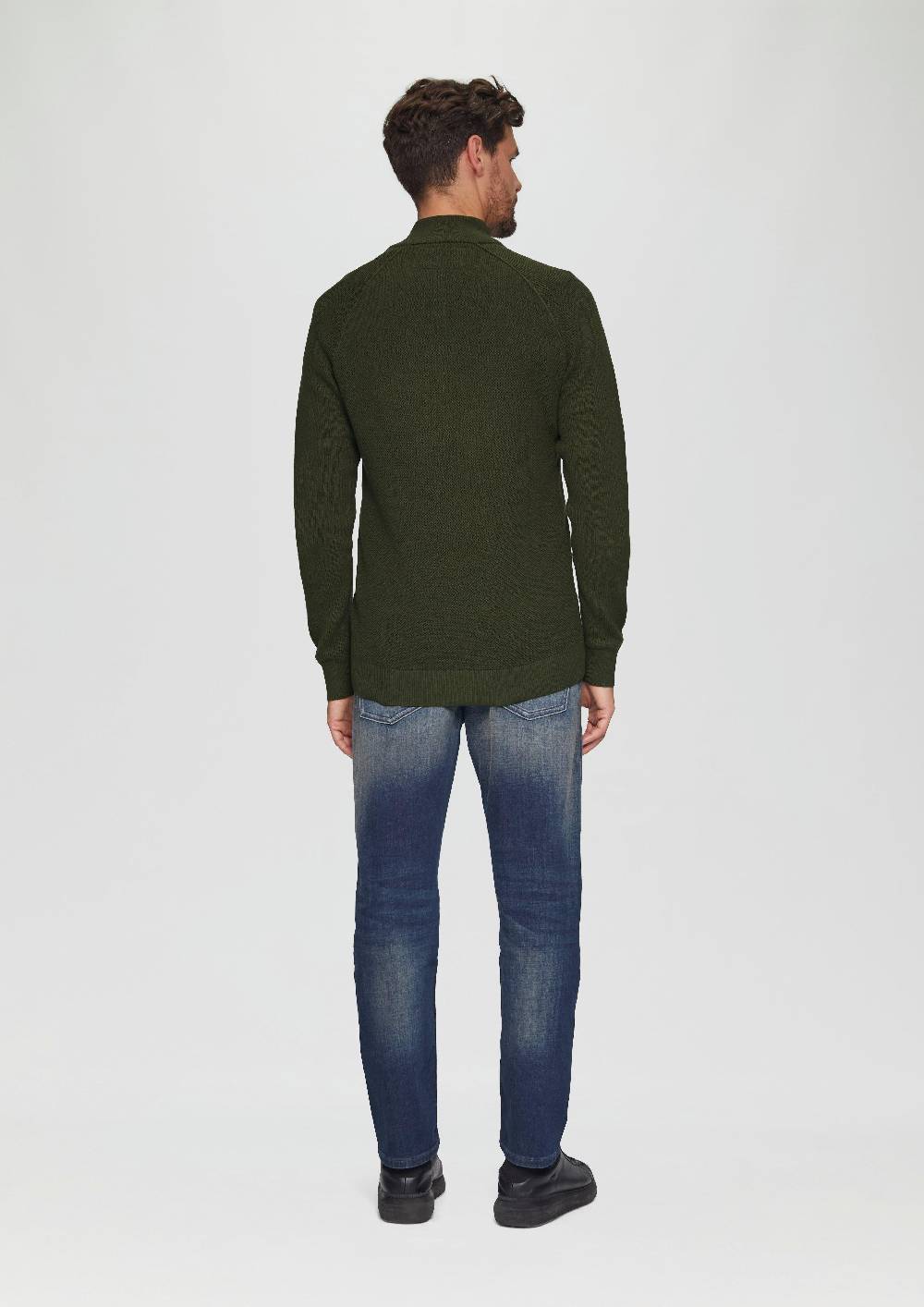 s.Oliver Strickpullover mit Troyer-Kragen und Strukturmix Bis zu 60% Rabatt