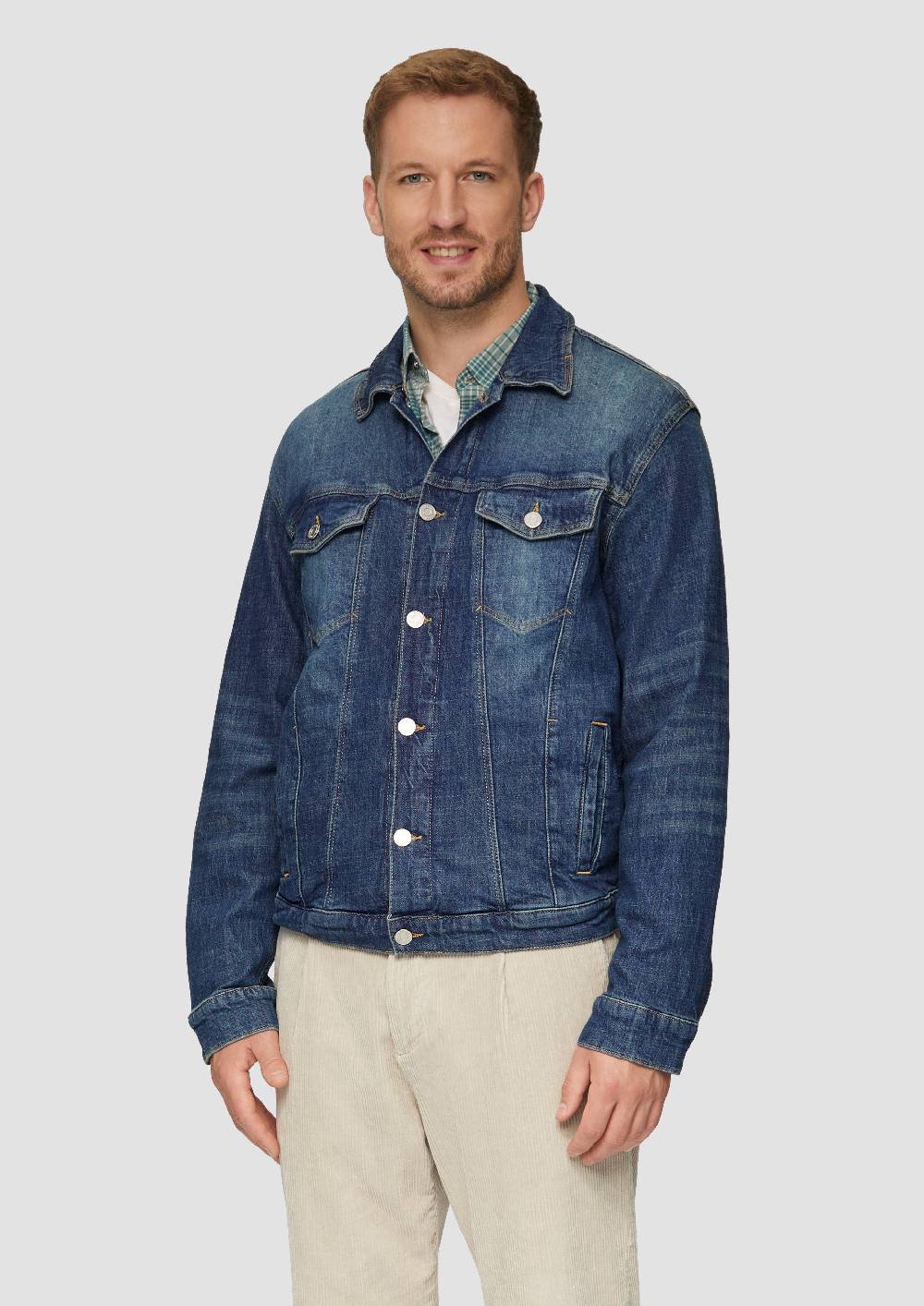 s.Oliver Jeansjacke aus Baumwollstretch Discount Store für neue Produkte