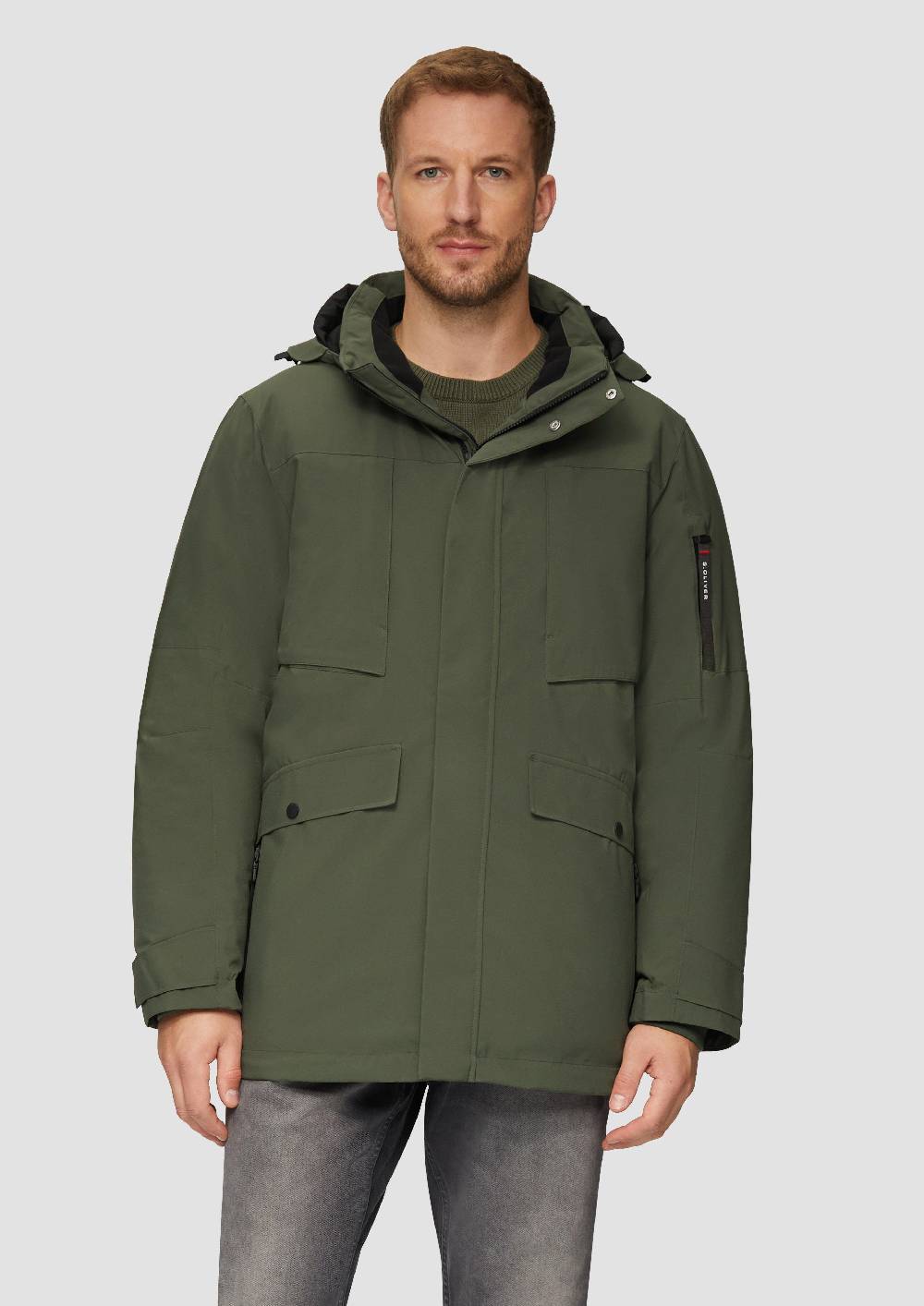s.Oliver Wasserabweisender Parka mit abnehmbarer Kapuze und weichem Griff Nur noch ein Tag übrig
