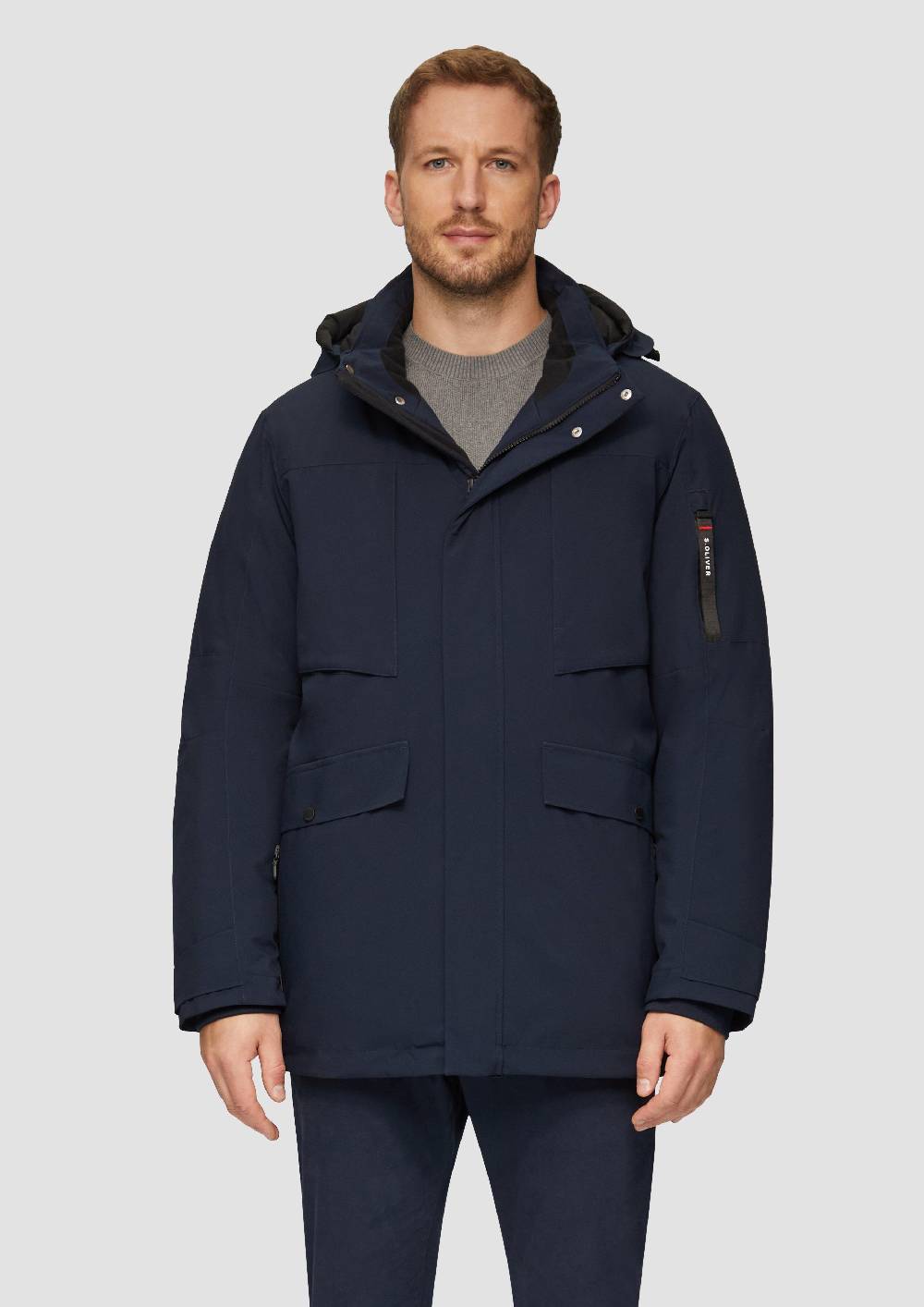 s.Oliver Wasserabweisender Parka mit abnehmbarer Kapuze und weichem Griff Super Rabatt