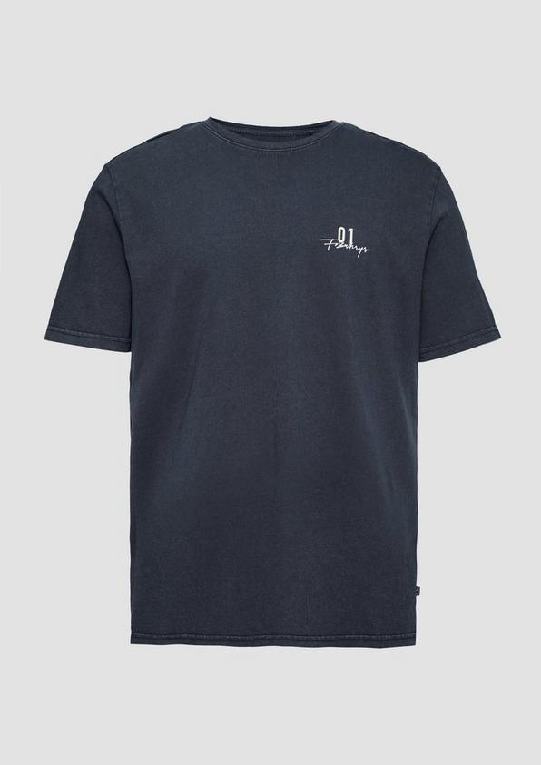 s.Oliver Gewaschenes T-Shirt mit Front- und Rückenprint