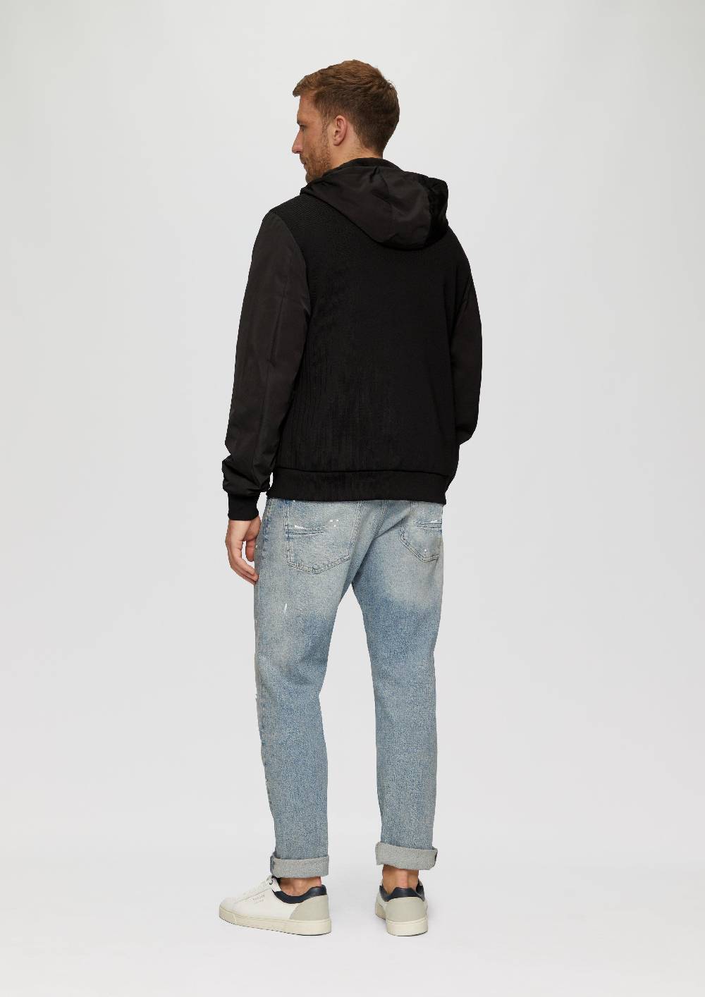 s.Oliver Jacke mit innovativem Materialmix und Kapuze Kostenloser Versand international