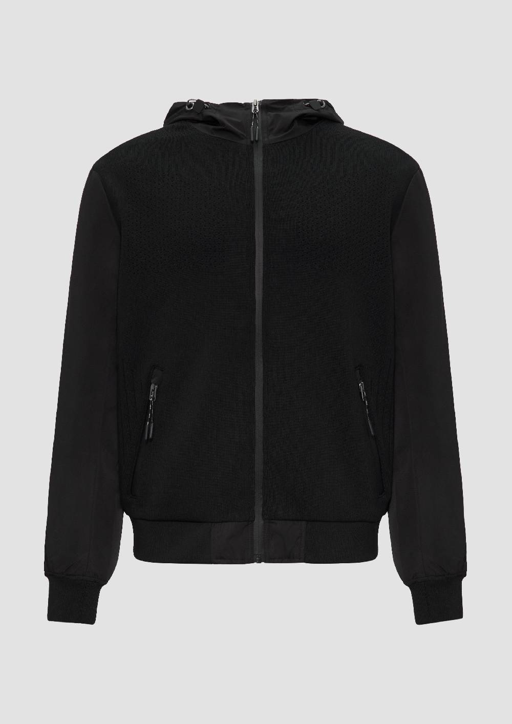 s.Oliver Jacke mit innovativem Materialmix und Kapuze Kostenloser Versand international