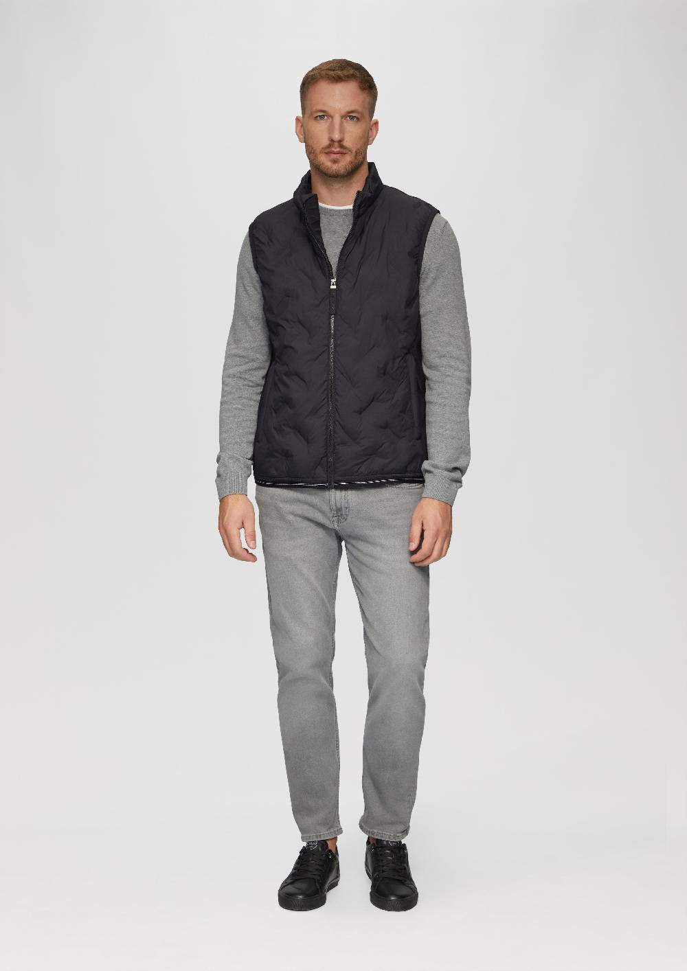 s.Oliver Outdoor-Weste im Fabricmix Im Verkauf