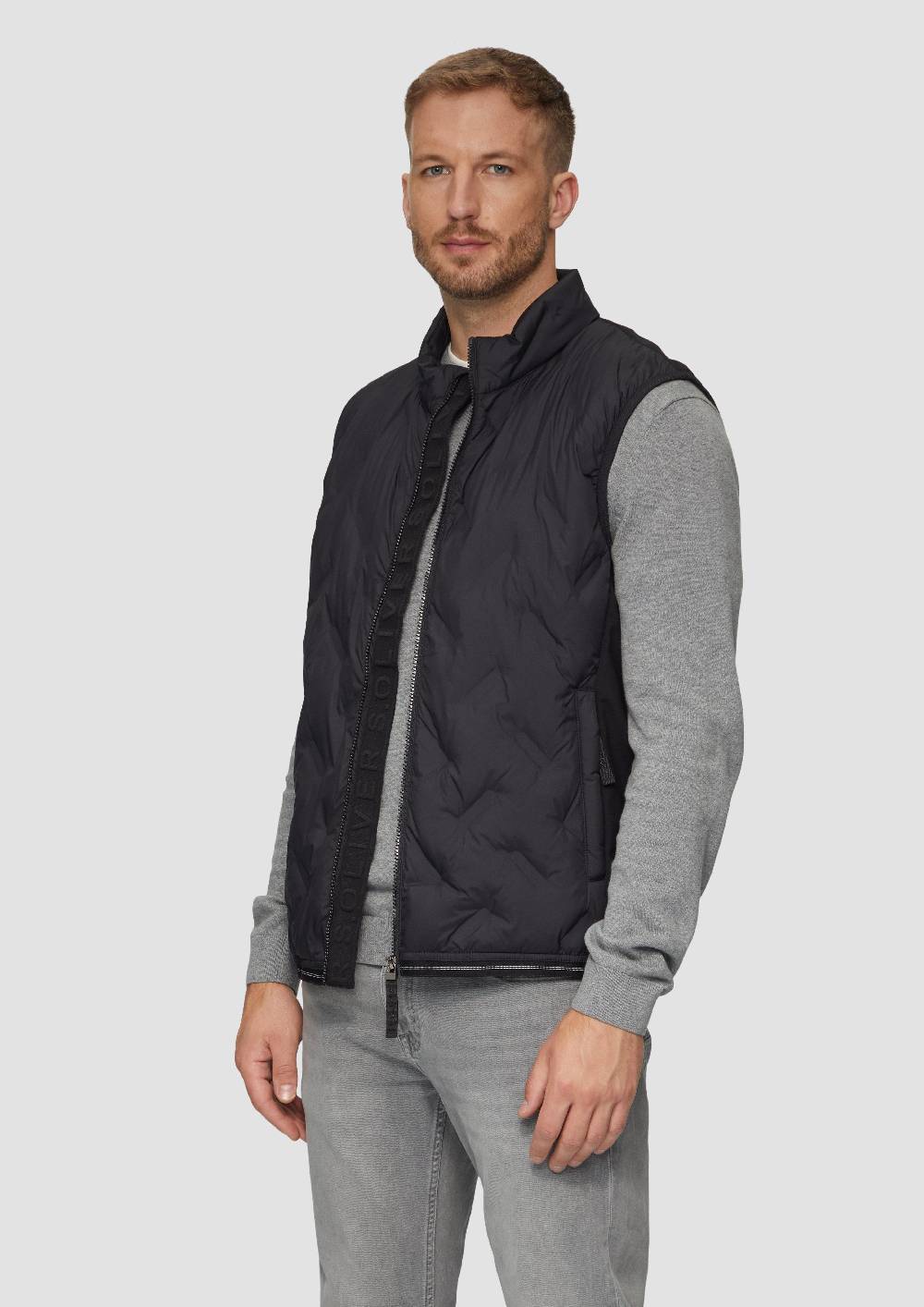 s.Oliver Outdoor-Weste im Fabricmix Im Verkauf