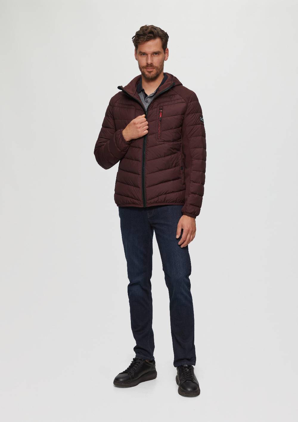 s.Oliver Pufferjacke im Fabricmix mit Kontrast-Details 50% Rabatt für begrenzte Zeit