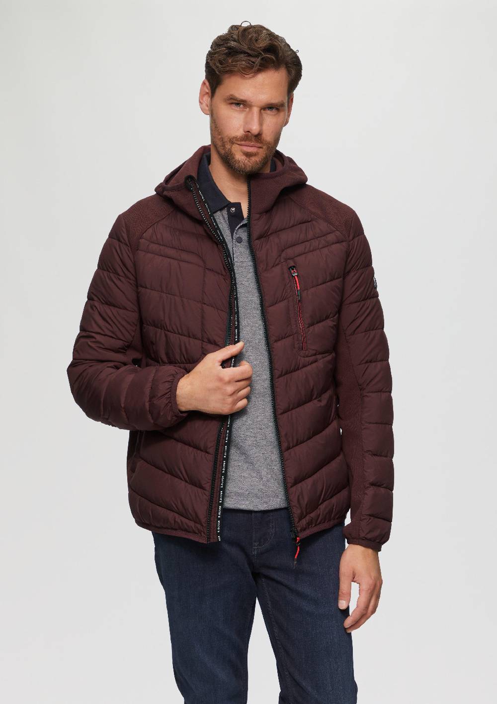 s.Oliver Pufferjacke im Fabricmix mit Kontrast-Details 50% Rabatt für begrenzte Zeit