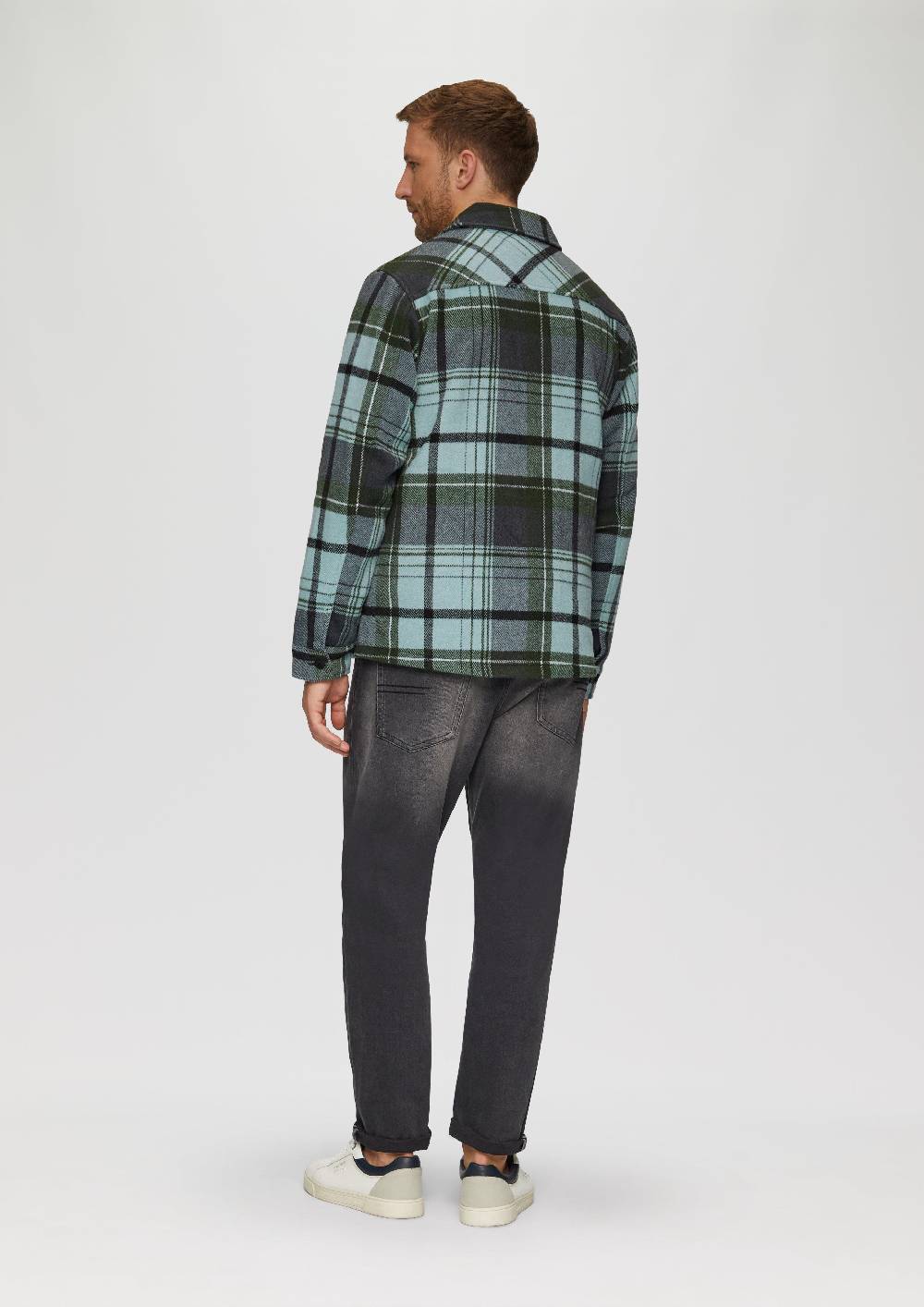 s.Oliver Kariertes Overshirt mit Brusttasche und Innenfutter Fabrikverkauf