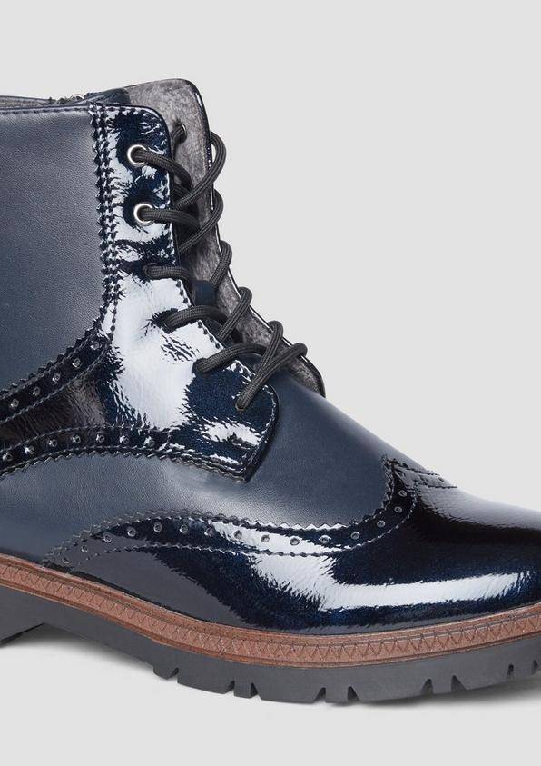 s.Oliver Stiefel mit Schnürung und Reißverschluss