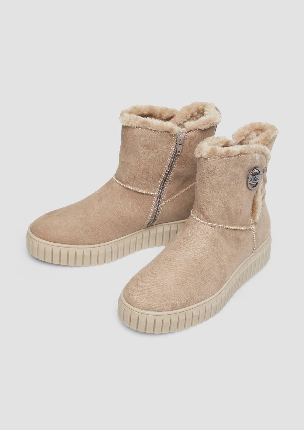 s.Oliver Gefütterte Boots mit Plateausohle Fabrik Onlineshop