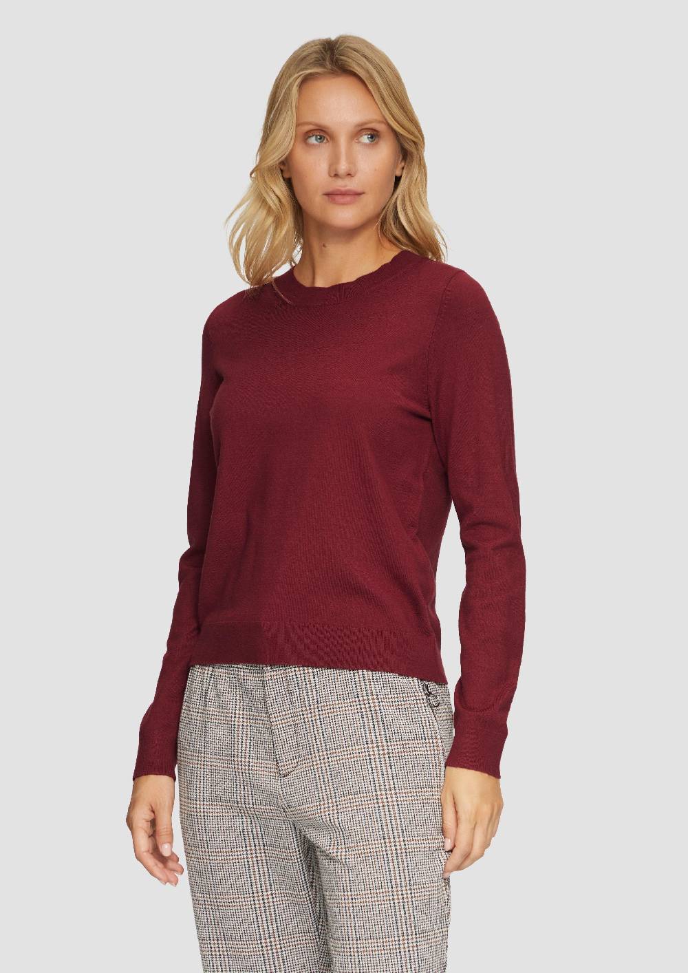 s.Oliver Weicher Pullover mit Rundhalsausschnitt aus Viskosemix Cyber Monday