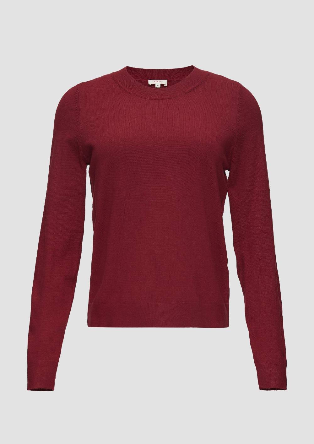 s.Oliver Weicher Pullover mit Rundhalsausschnitt aus Viskosemix Cyber Monday
