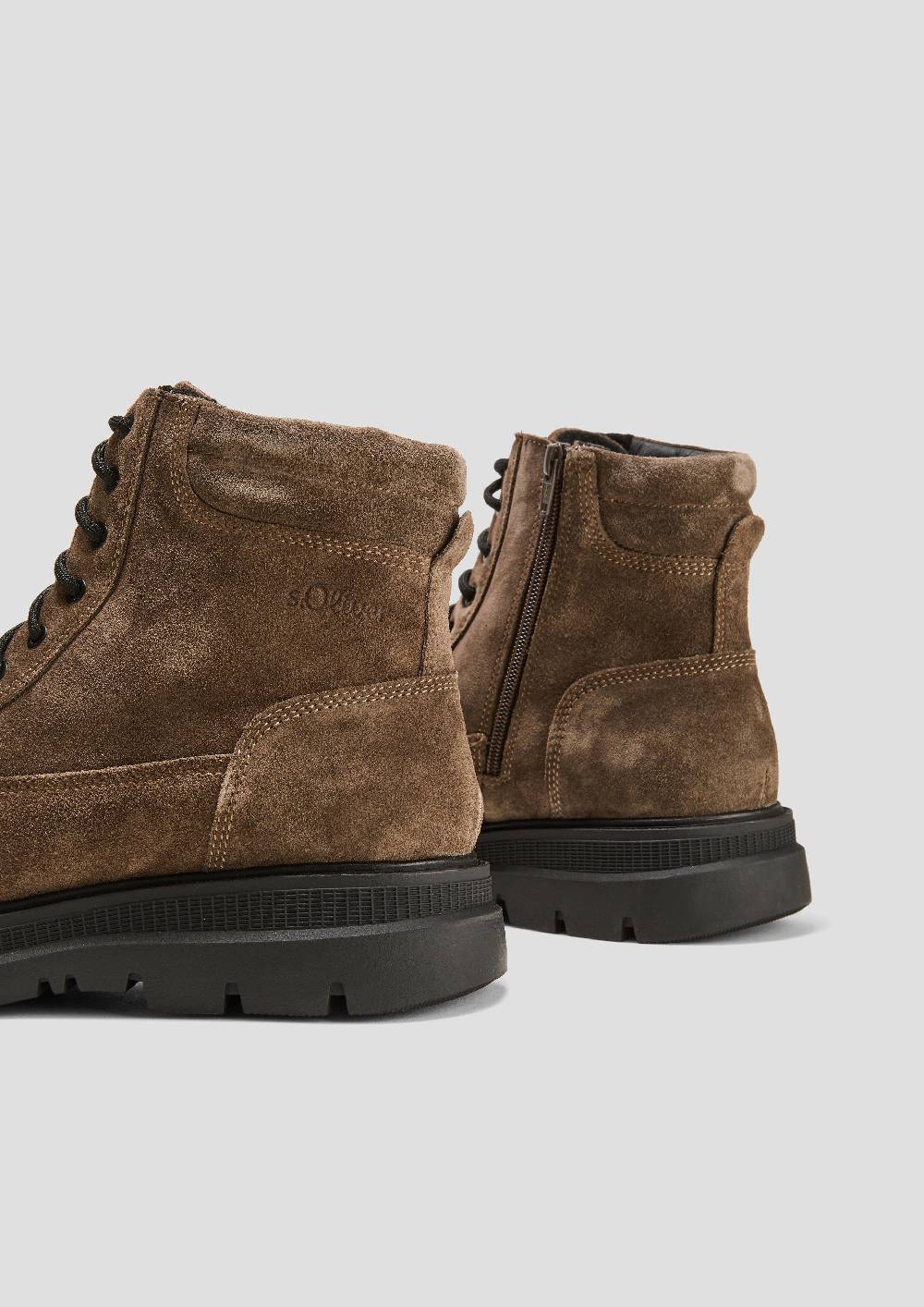 s.Oliver Gefütterte Boots aus Leder Tiefpreis