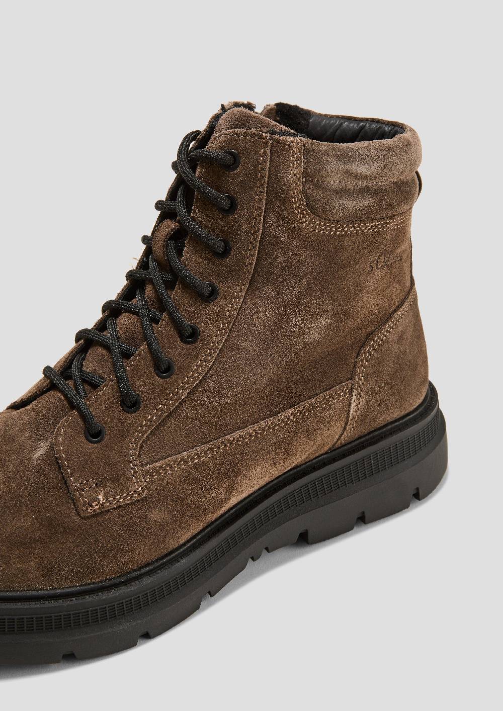 s.Oliver Gefütterte Boots aus Leder Tiefpreis