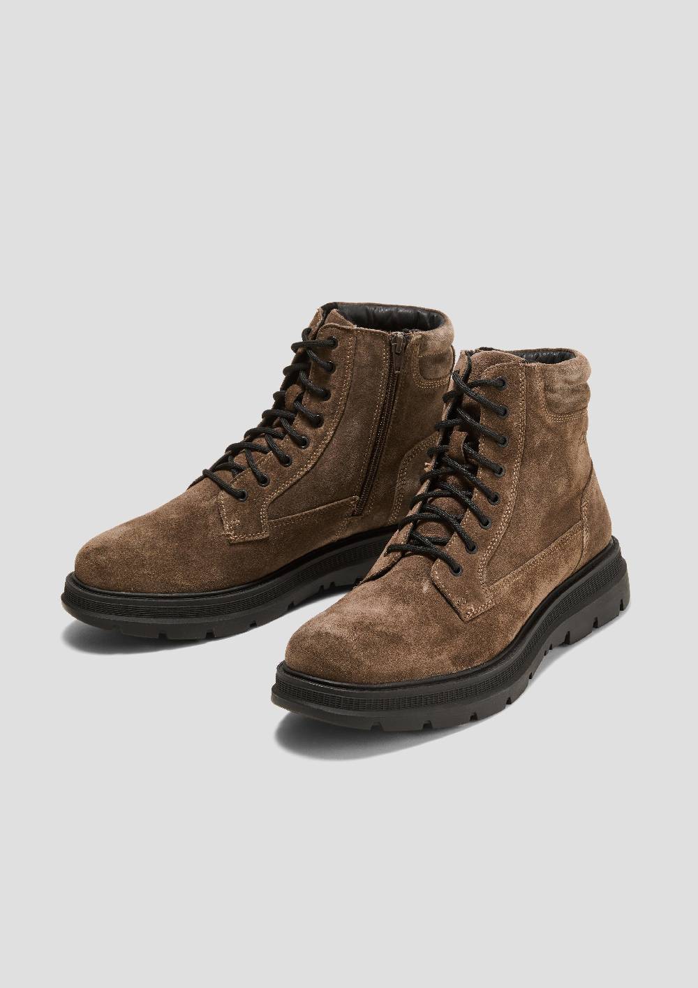 s.Oliver Gefütterte Boots aus Leder Tiefpreis