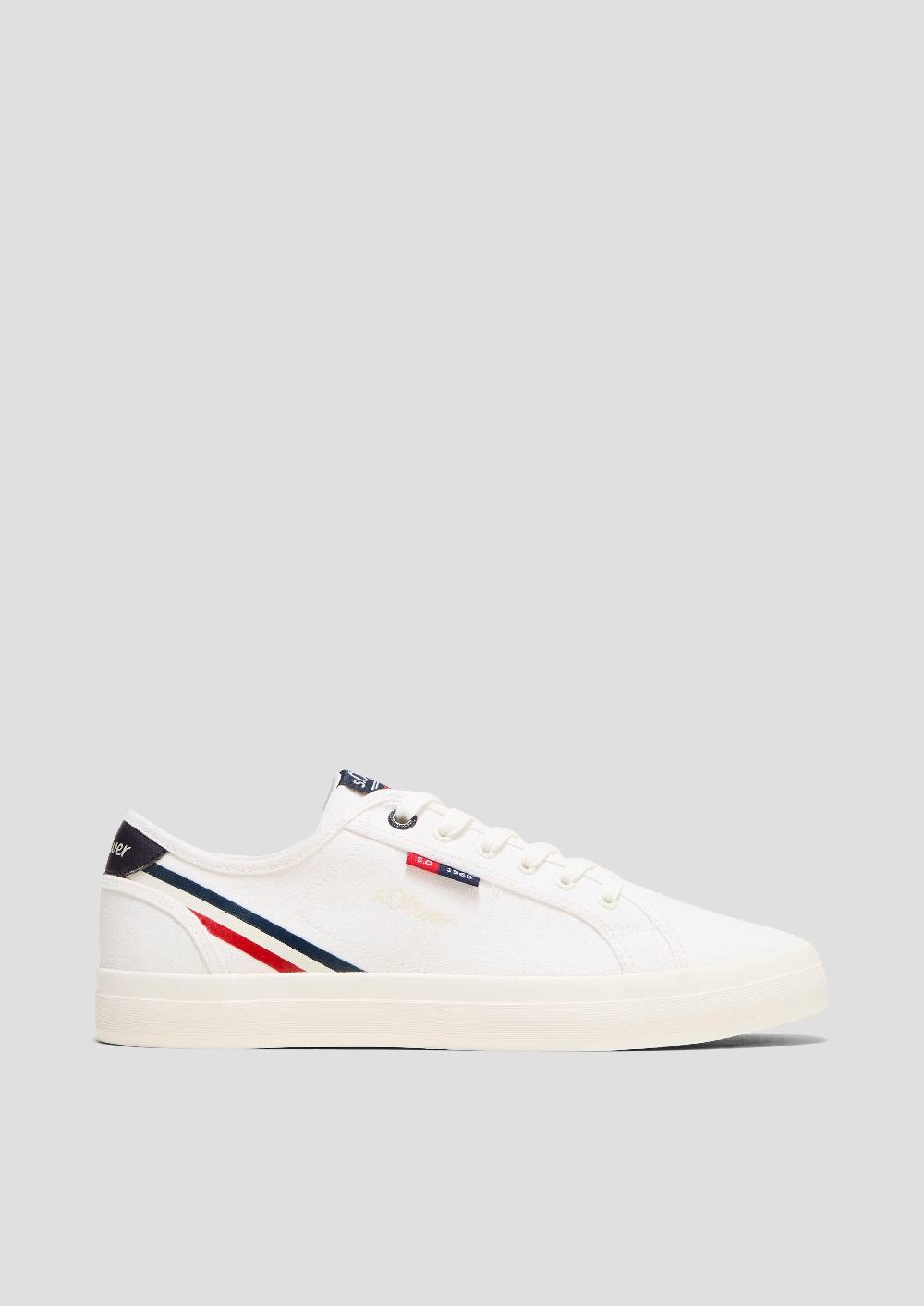 s.Oliver Sneaker mit Kontrast-Details und Logo Kostenlose Rückgabe