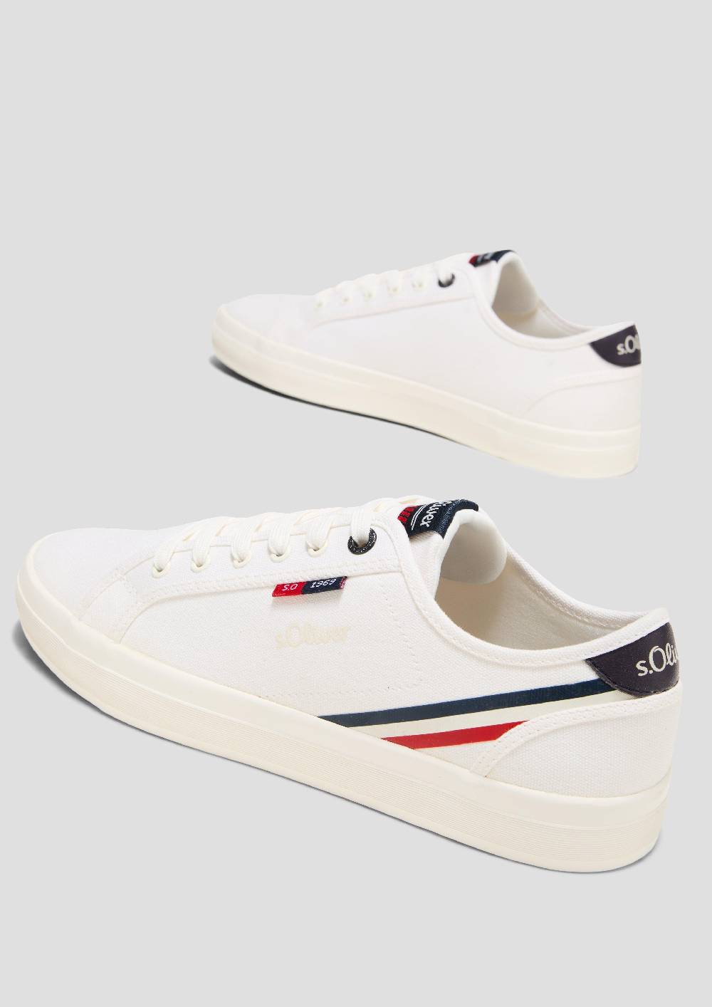 s.Oliver Sneaker mit Kontrast-Details und Logo Kostenlose Rückgabe