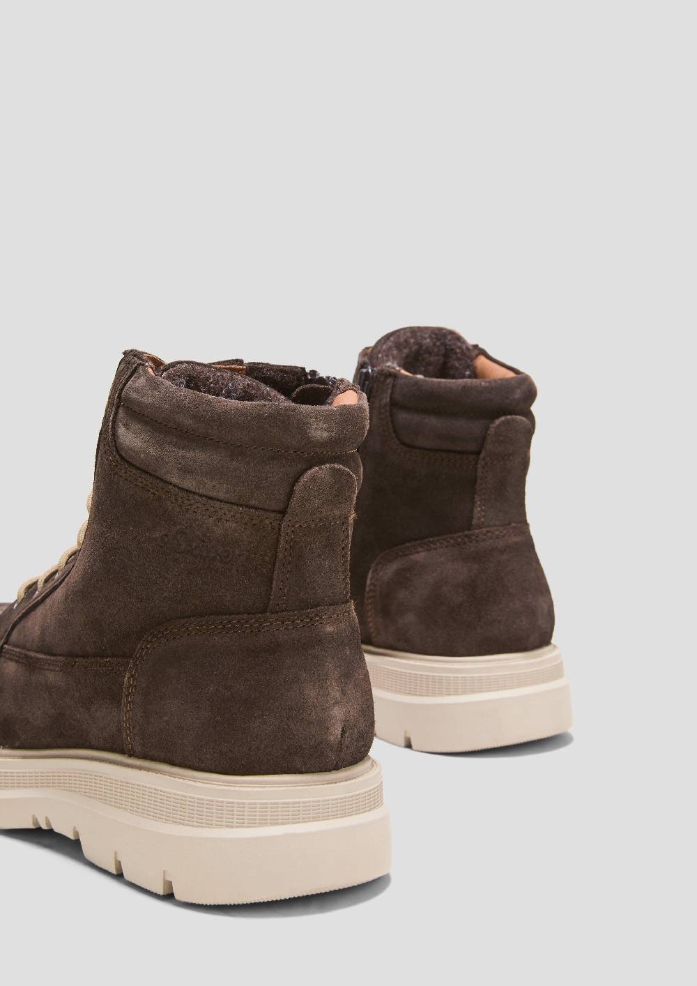 s.Oliver Gefütterte Boots aus Leder 50% Rabatt für begrenzte Zeit