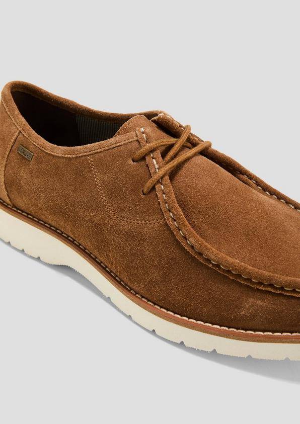 s.Oliver Slipper aus Leder mit Ziernähten