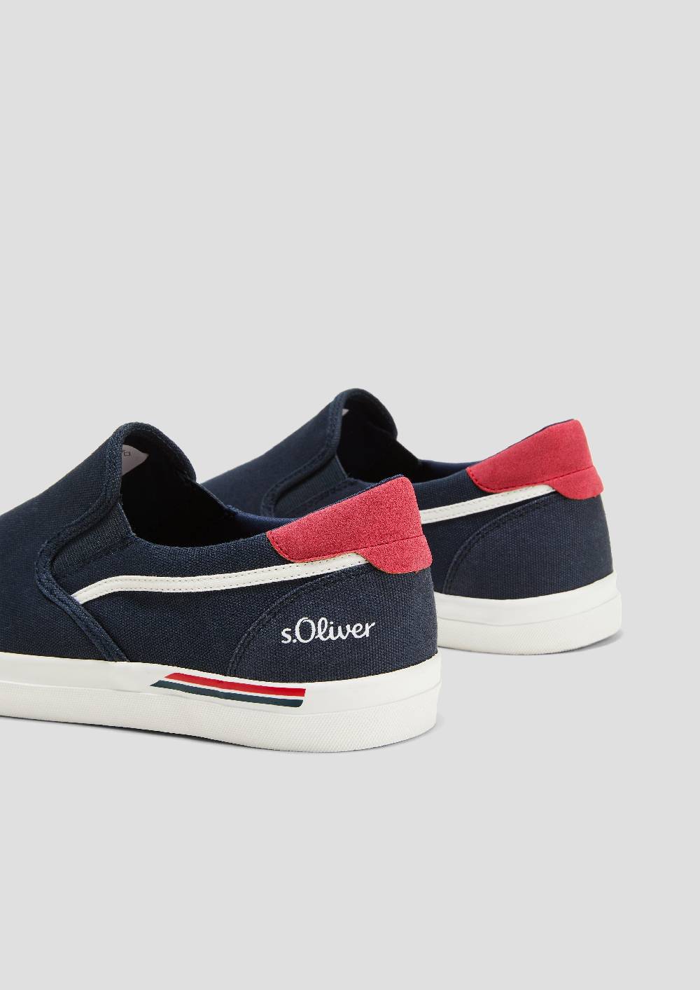 s.Oliver Textil-Slipper mit Gummisohle und Logo-Detail Jubiläumsangebot