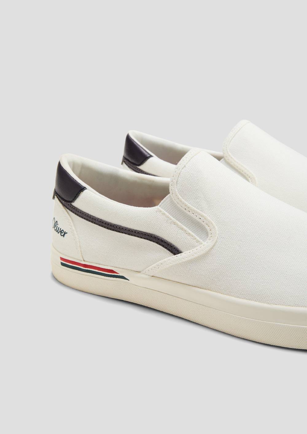s.Oliver Textil-Slipper mit Gummisohle und Logo-Detail Heißer Verkauf