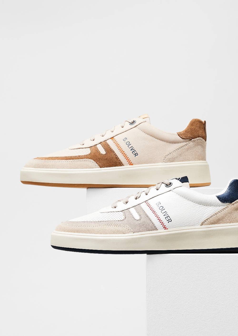 s.Oliver Sneaker aus Leder mit Logo-Detail Top Angebot