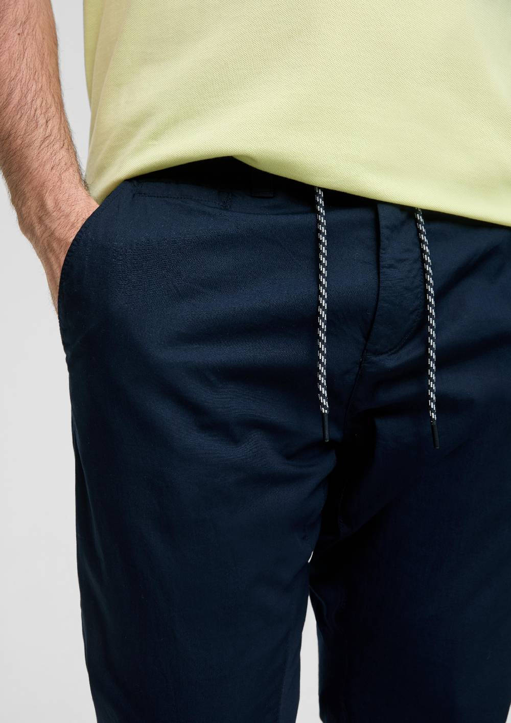 s.Oliver Baumwoll-Hose mit elastischem Bund und Print-Detail Tiefpreis