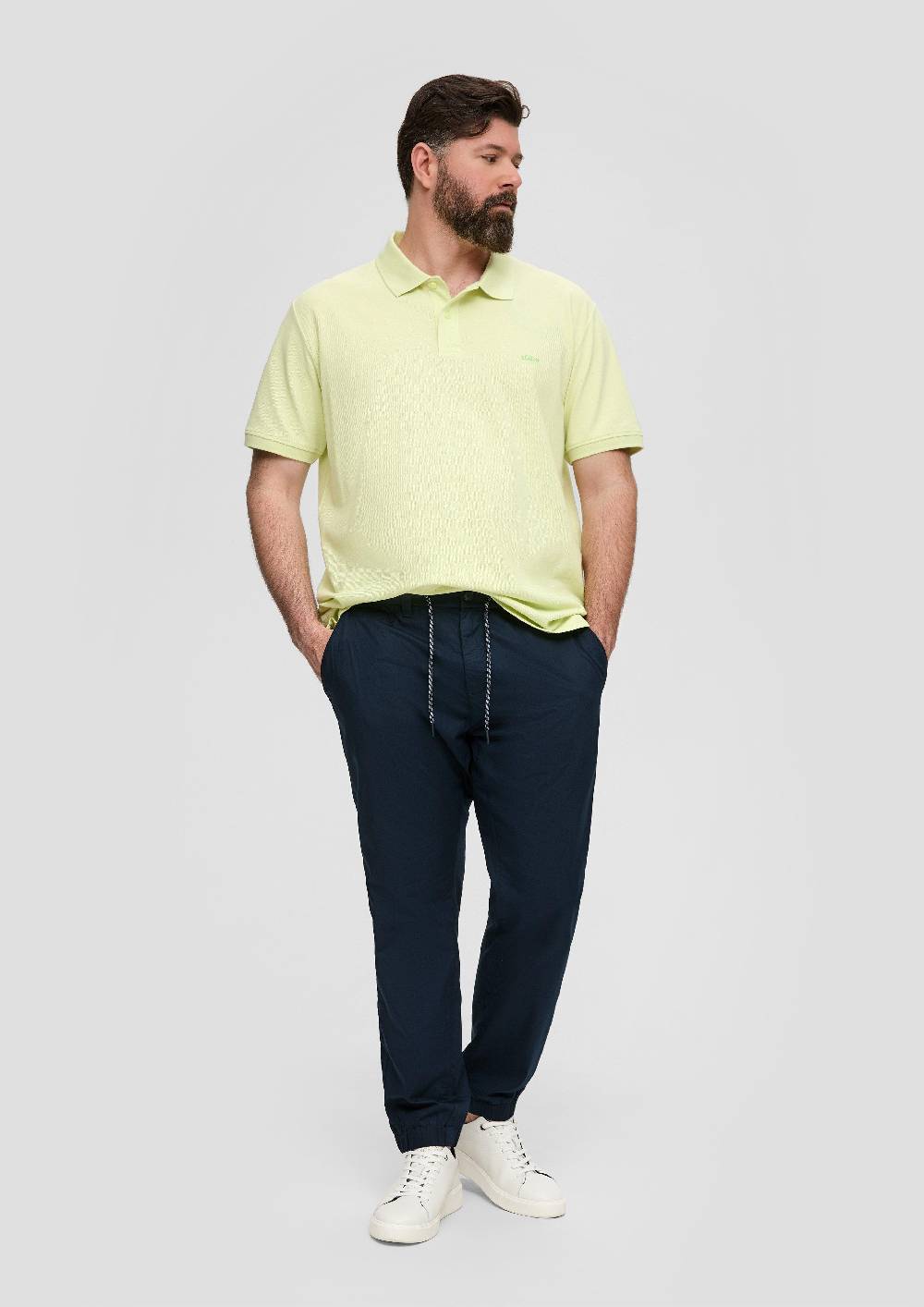 s.Oliver Baumwoll-Hose mit elastischem Bund und Print-Detail Tiefpreis