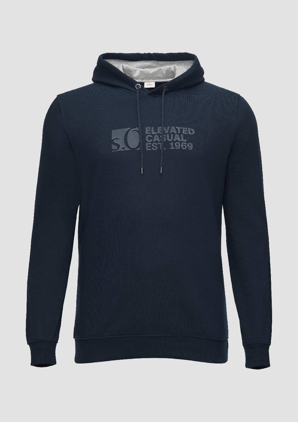 s.Oliver Kapuzen-Sweatshirt mit Logo-Print Kostenlose Rückgabe