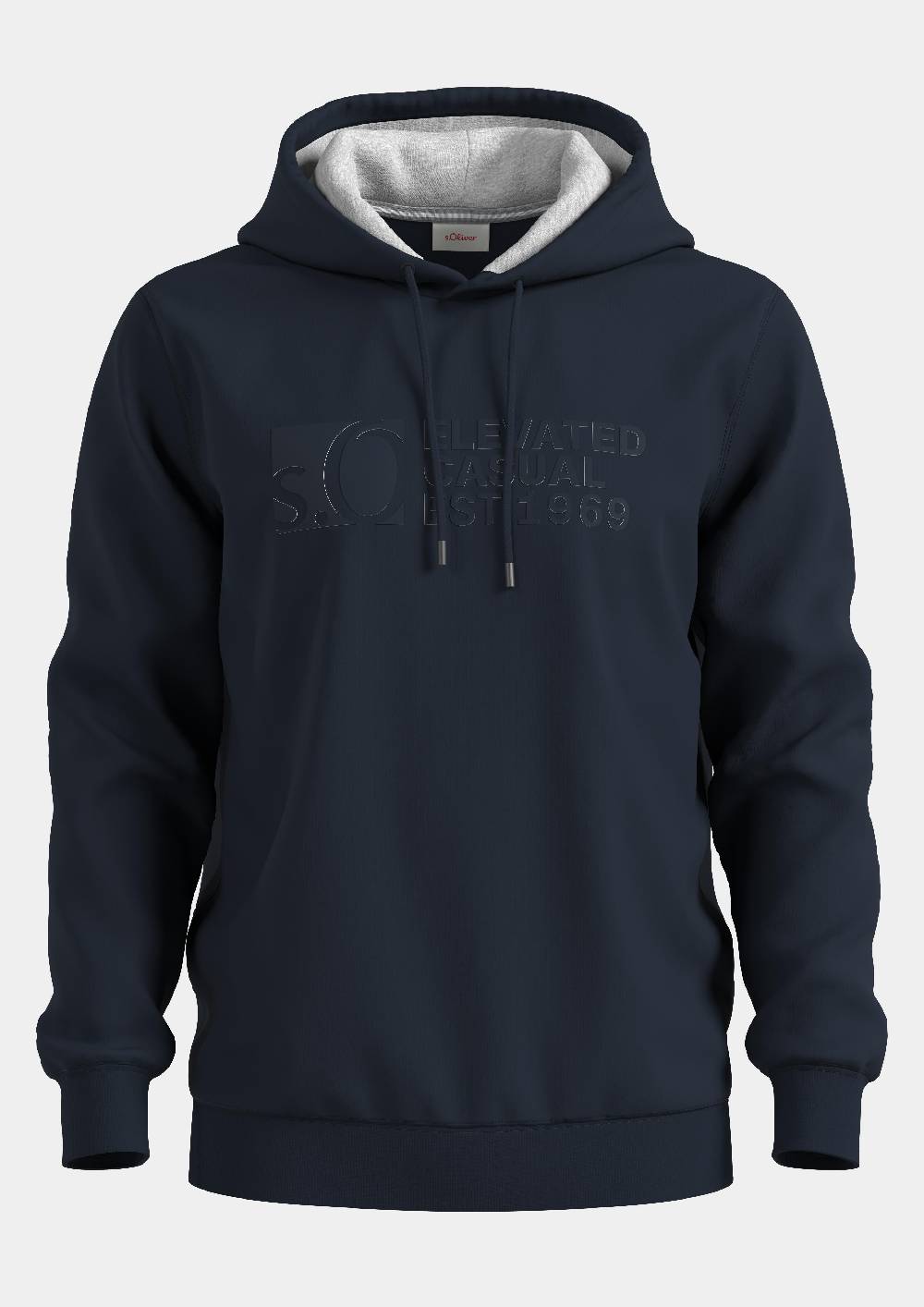 s.Oliver Kapuzen-Sweatshirt mit Logo-Print Kostenlose Rückgabe
