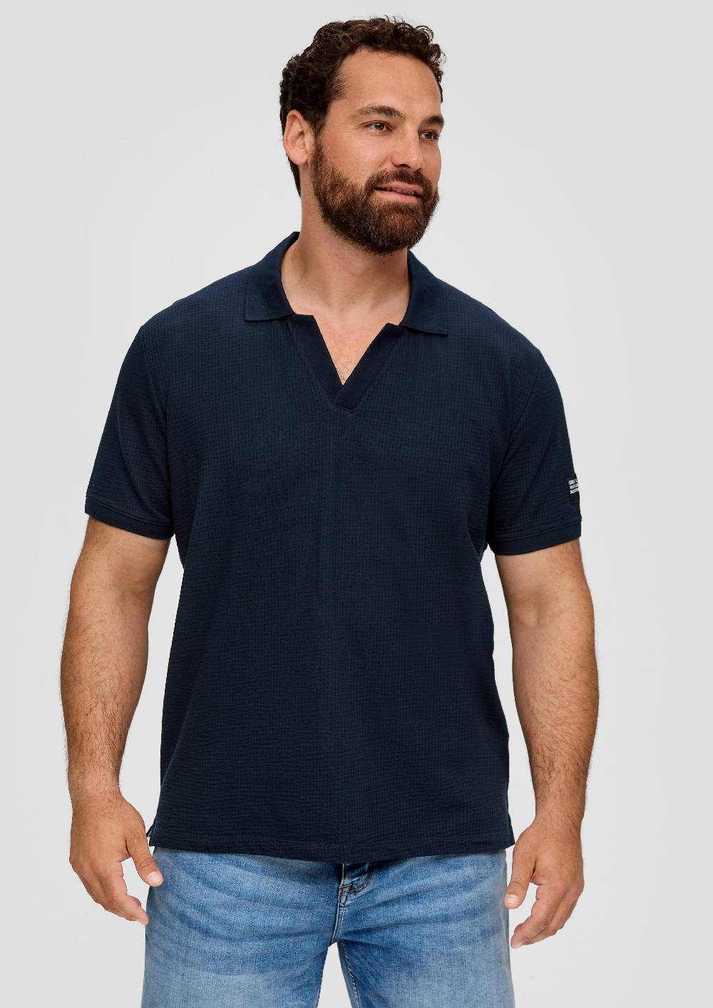 s.Oliver Poloshirt aus Baumwollstretch mit Applikation Neueste Stile