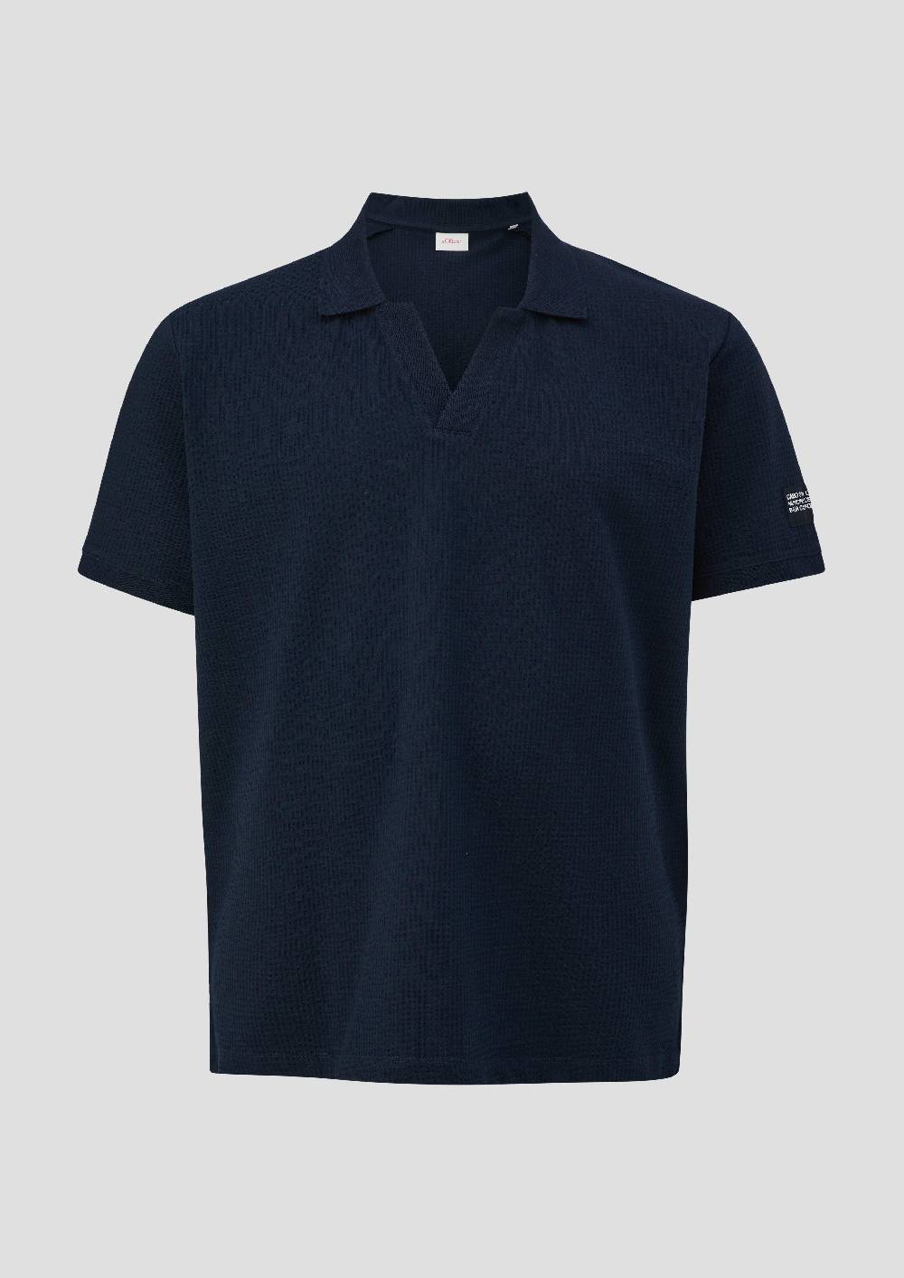 s.Oliver Poloshirt aus Baumwollstretch mit Applikation Neueste Stile