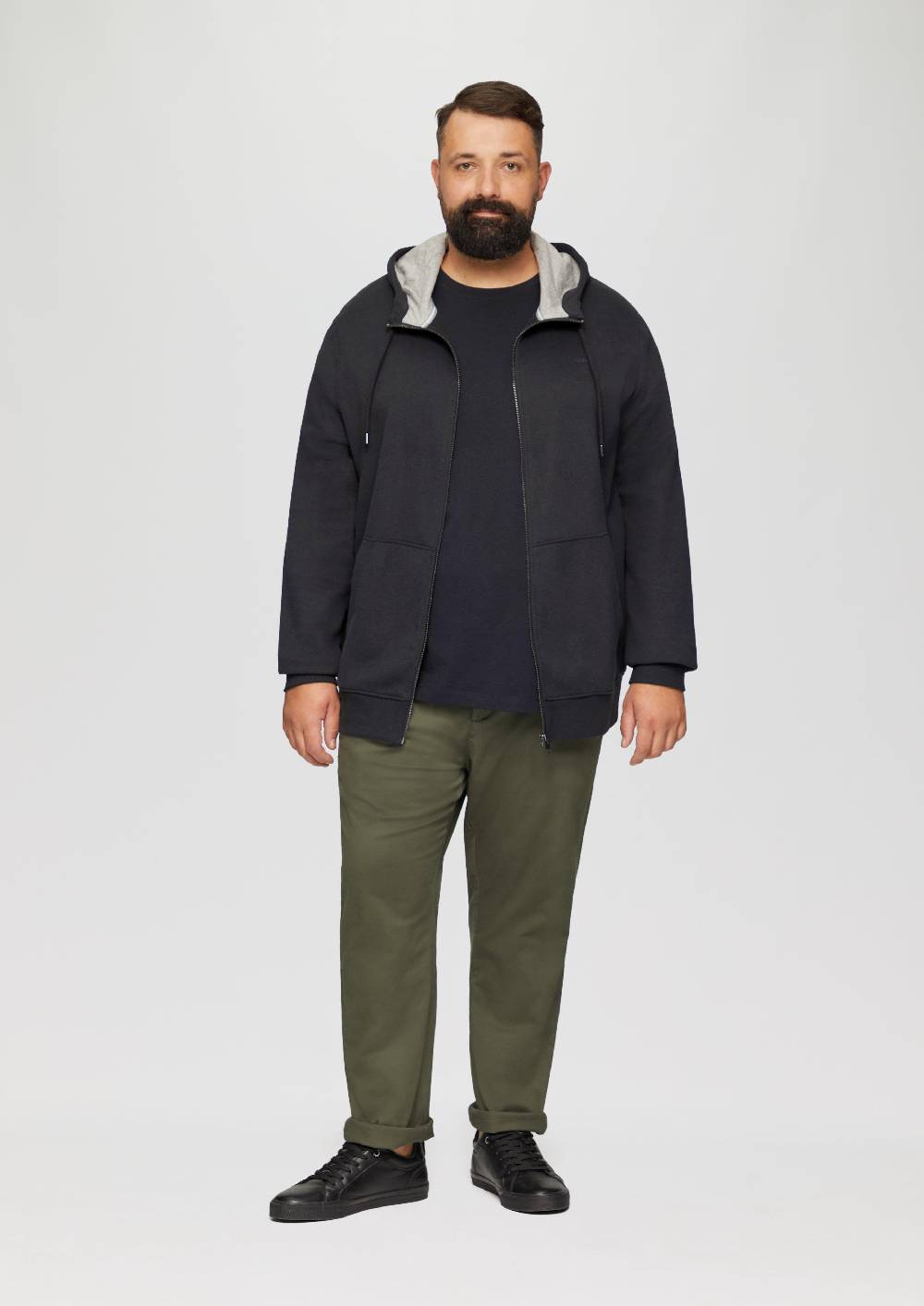 s.Oliver Sweatshirt-Jacke mit Kapuze und Logo Bis zu 50% Rabatt