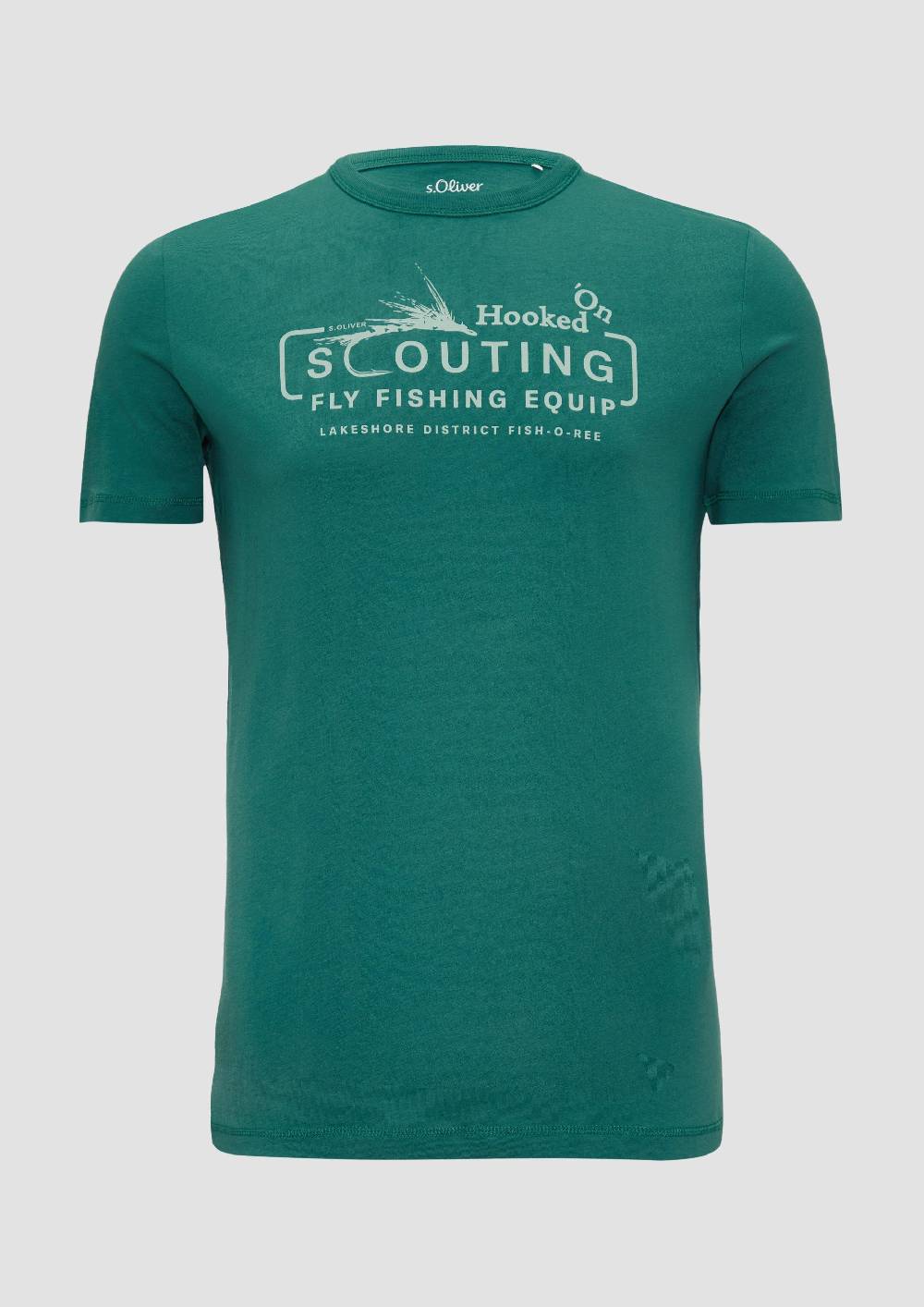 s.Oliver Baumwollshirt mit Frontprint Sonderangebot der Fabrik